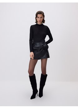 Reserved - Spódnico-szorty z imitacji skóry - czarny ze sklepu Reserved w kategorii Spódnice - zdjęcie 187369374