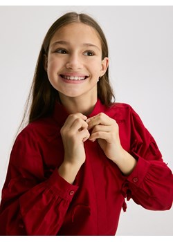 Reserved - Krótka koszula z kokardkami - czerwony ze sklepu Reserved w kategorii Bluzki dziewczęce - zdjęcie 187369432