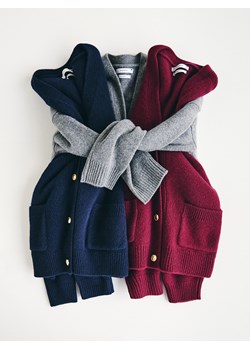 Reserved - Wełniany kardigan - bordowy ze sklepu Reserved w kategorii Swetry damskie - zdjęcie 187369514