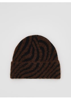 Reserved - Czapka beanie - ciemnobrązowy ze sklepu Reserved w kategorii Czapki zimowe damskie - zdjęcie 187369710