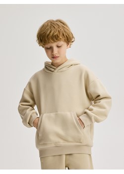 Reserved - Bluza oversize z kapturem - beżowy ze sklepu Reserved w kategorii Bluzy chłopięce - zdjęcie 187369813