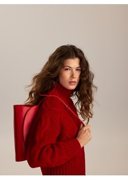 Reserved - Wełniany sweter z golfem - czerwony ze sklepu Reserved w kategorii Swetry damskie - zdjęcie 187369851