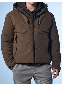 Sinsay - Kurtka puffer z kapturem - brązowy ze sklepu Sinsay w kategorii Kurtki męskie - zdjęcie 187370291