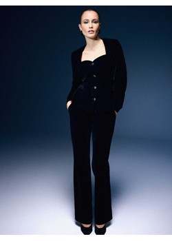 Mohito - Welurowe spodnie - czarny ze sklepu Mohito w kategorii Spodnie damskie - zdjęcie 187371184