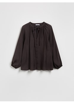 Reserved - Bluzka z wiskozą - brązowy ze sklepu Reserved w kategorii Bluzki damskie - zdjęcie 187371360