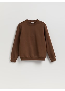 Reserved - Gładka bluza z bawełną - brązowy ze sklepu Reserved w kategorii Bluzy męskie - zdjęcie 187371404