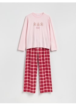 Reserved - Piżama ze świątecznym motywem - czerwony ze sklepu Reserved w kategorii Piżamy damskie - zdjęcie 187371492