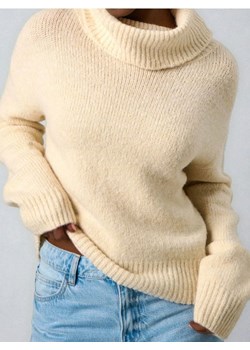 Sinsay - Klasyczny golf z domieszką wełny - kremowy ze sklepu Sinsay w kategorii Swetry damskie - zdjęcie 187371780