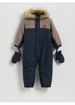Reserved - Ocieplany kombinezon z rękawiczkami - granatowy ze sklepu Reserved w kategorii Kombinezony i kurtki - zdjęcie 187372064