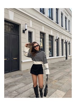 Happiness Istanbul Sweter w kolorze kremowo-czarnym ze sklepu Limango Polska w kategorii Swetry damskie - zdjęcie 187372434