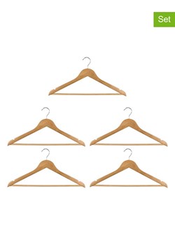 Alpina Wieszaki (5 szt.) w kolorze jasnobrązowym - 44 x 23 cm ze sklepu Limango Polska w kategorii Szafy - zdjęcie 187372911