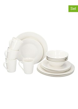Alpina 16-częściowy zestaw śniadaniowy w kolorze białym ze sklepu Limango Polska w kategorii Naczynia - zdjęcie 187372914