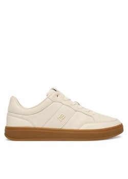 Sneakersy Tommy Hilfiger Th Heritage Court Sneaker Ltr FW0FW09028 Écru ze sklepu eobuwie.pl w kategorii Buty sportowe damskie - zdjęcie 187373401