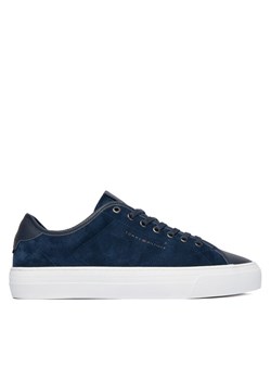Sneakersy Tommy Hilfiger Premium Dress Leather Mix FM0FM05842 Granatowy ze sklepu eobuwie.pl w kategorii Buty sportowe męskie - zdjęcie 187373421