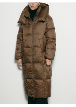 Reserved - Puchowa kurtka z kapturem - brązowy ze sklepu Reserved w kategorii Płaszcze damskie - zdjęcie 187375312