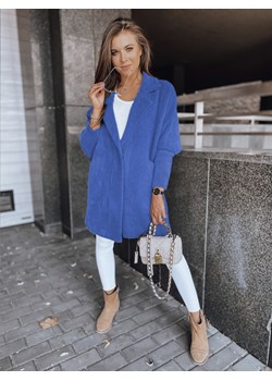 Płaszcz damski alpaka RITA II niebieski Dstreet NY0627z ze sklepu DSTREET.PL w kategorii Płaszcze damskie - zdjęcie 187376032