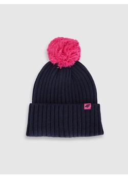 Dziecięca czapka z pomponem 4F 4FJRAW25ACAPU0745 - granatowa ze sklepu Sportstylestory.com w kategorii Czapki dziecięce - zdjęcie 187376333