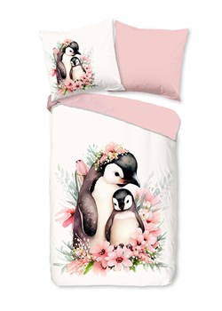 Good Morning Komplet pościeli flanelowej &quot;Penny&quot; w kolorze jasnoróżowo-białym ze sklepu Limango Polska w kategorii Pościel dziecięca - zdjęcie 187377082