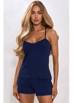Granatowa piżama damska na ramiączkach i z krótkimi spodenkami COMFY SIN, Kolor granatowy, Rozmiar S, PURE SIN ze sklepu Intymna w kategorii Piżamy damskie - zdjęcie 187377883