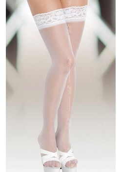 Pończochy samonośne białe ślubne 5514, Kolor biały, Rozmiar 2, SoftLine Collection ze sklepu Intymna w kategorii Pończochy - zdjęcie 187377893