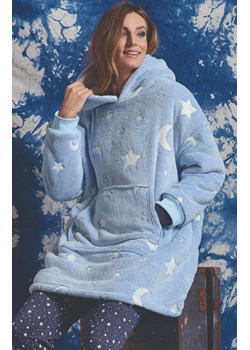 Ciepła kocobluza w świecące w ciemności gwiazdki MILANA, Kolor błękitno-biały, Rozmiar L/XL, Sorbetto ze sklepu Intymna w kategorii Koszule nocne - zdjęcie 187377940