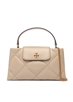 Torebka Tory Burch Kira Diamond Quilt East-West Top Handle 174999 Beżowy ze sklepu eobuwie.pl w kategorii Torebki damskie - zdjęcie 187378871