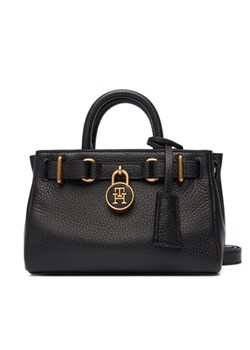Torebka Tommy Hilfiger American Icon Micro Tote Leather AW0AW18167 Czarny ze sklepu eobuwie.pl w kategorii Torebki damskie - zdjęcie 187378900