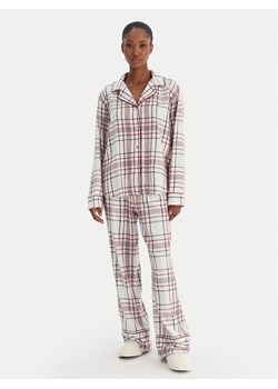 Tommy Hilfiger Piżama UW0UW06155 Écru Relaxed Fit ze sklepu MODIVO w kategorii Piżamy damskie - zdjęcie 187379374
