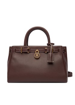 Tommy Hilfiger Torebka American Icon Mini Tote Leather AW0AW17926 Brązowy ze sklepu MODIVO w kategorii Torebki damskie - zdjęcie 187379394