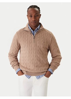 Tommy Hilfiger Sweter Classic MW0MW36532 Beżowy Regular Fit ze sklepu MODIVO w kategorii Swetry męskie - zdjęcie 187379411