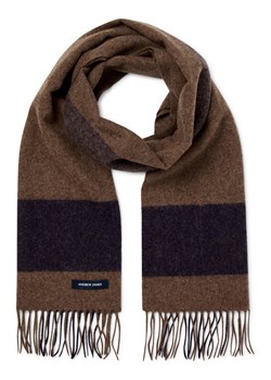 Andrew James Męski wełniany szalik Mężczyźni Wełna mocca wzorzysty ze sklepu vangraaf w kategorii Szaliki męskie - zdjęcie 187380142