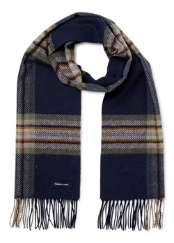 Andrew James Męski wełniany szalik Mężczyźni Wełna granatowy w kratkę ze sklepu vangraaf w kategorii Szaliki męskie - zdjęcie 187380144