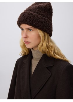 Reserved - Czapka beanie - ciemnobrązowy ze sklepu Reserved w kategorii Czapki zimowe damskie - zdjęcie 187380790