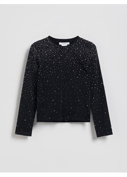 Reserved - Bluzka z cyrkoniami - czarny ze sklepu Reserved w kategorii Bluzki dziewczęce - zdjęcie 187380973