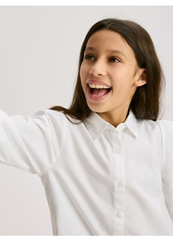Reserved - Bawełniana koszula - biały ze sklepu Reserved w kategorii Bluzki dziewczęce - zdjęcie 187381032