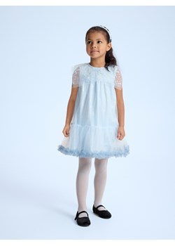 Reserved - Tiulowa sukienka z cekinami - jasnoniebieski ze sklepu Reserved w kategorii Sukienki - zdjęcie 187381461