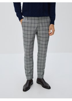 Reserved - Spodnie chino slim w kratę - szary ze sklepu Reserved w kategorii Spodnie męskie - zdjęcie 187381480