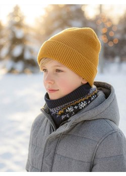 Sinsay - Komin prążkowany ze wzorem - granatowy ze sklepu Sinsay w kategorii Szaliki dziecięce - zdjęcie 187382173