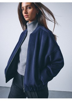 Mohito - Kurtka z wełną - granatowy ze sklepu Mohito w kategorii Kurtki damskie - zdjęcie 187382331