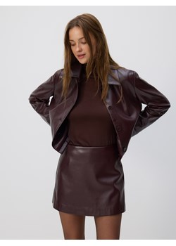 Reserved - Spódnico-szorty z imitacji skóry - burgundowy ze sklepu Reserved w kategorii Spódnice - zdjęcie 187382543