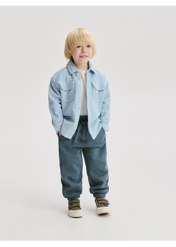 Reserved - Bawełniana koszula - jasnoniebieski ze sklepu Reserved w kategorii Koszule chłopięce - zdjęcie 187382700