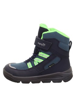 superfit Skórzane botki "Mars" w kolorze granatowo-zielonym ze sklepu Limango Polska w kategorii Buty zimowe dziecięce - zdjęcie 187384040