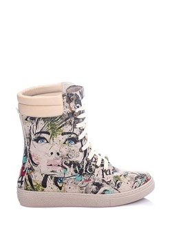 Streetfly Botki w kolorze beżowym ze wzorem ze sklepu Limango Polska w kategorii Workery damskie - zdjęcie 187384061