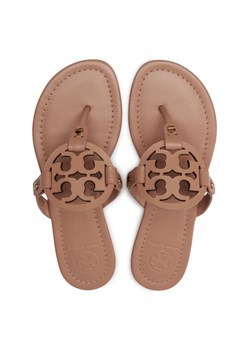 Japonki Tory Burch Miller 21168647 Beżowy ze sklepu eobuwie.pl w kategorii Klapki damskie - zdjęcie 187384943