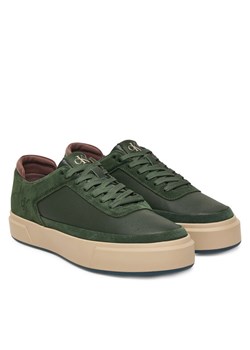 Sneakersy Calvin Klein Basket Cupsole Laceup Lth-Nu YM0YM01354 Zielony ze sklepu eobuwie.pl w kategorii Buty sportowe męskie - zdjęcie 187384983