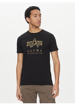 Alpha Industries T-Shirt Camo Puff 146506 Czarny Regular Fit ze sklepu MODIVO w kategorii T-shirty męskie - zdjęcie 187385182