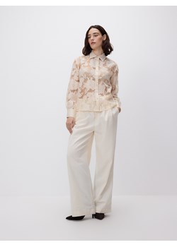 Reserved - Koszula z wiskozą - beżowy ze sklepu Reserved w kategorii Koszule damskie - zdjęcie 187385982