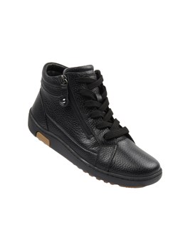 Botki damskie skórzane Nika Komfort 0117-11901, czarne ze sklepu ulubioneobuwie w kategorii Botki - zdjęcie 187386343