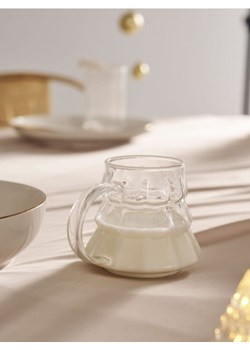 Sinsay - Szklany kubek z uchem w kształcie choinki - biały ze sklepu Sinsay w kategorii Kubki - zdjęcie 187386843