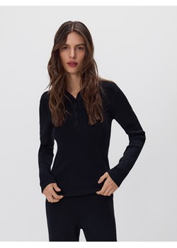 Reserved - Bluzka z kołnierzykiem - czarny ze sklepu Reserved w kategorii Bluzki damskie - zdjęcie 187387924